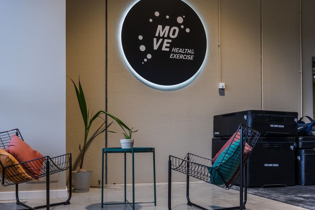 Entrada a les instal·lacions de MOVE Fitness a Shooter Club